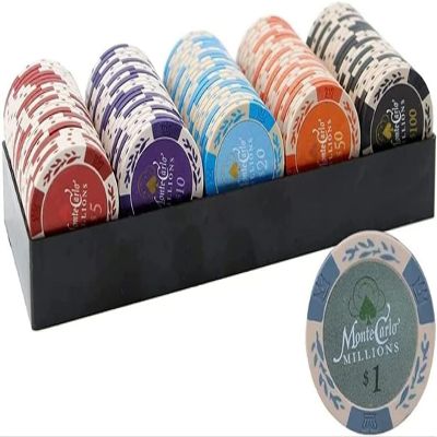 14g Poker Chips Tokens, 100 Piece Casino Chips Monte Carlo, Las Vegas Casino Number Printed Coins Counter Educational Learning Coin Chip Plaything for Children Kids ( Size : 100Pcs Milky White Wheat E