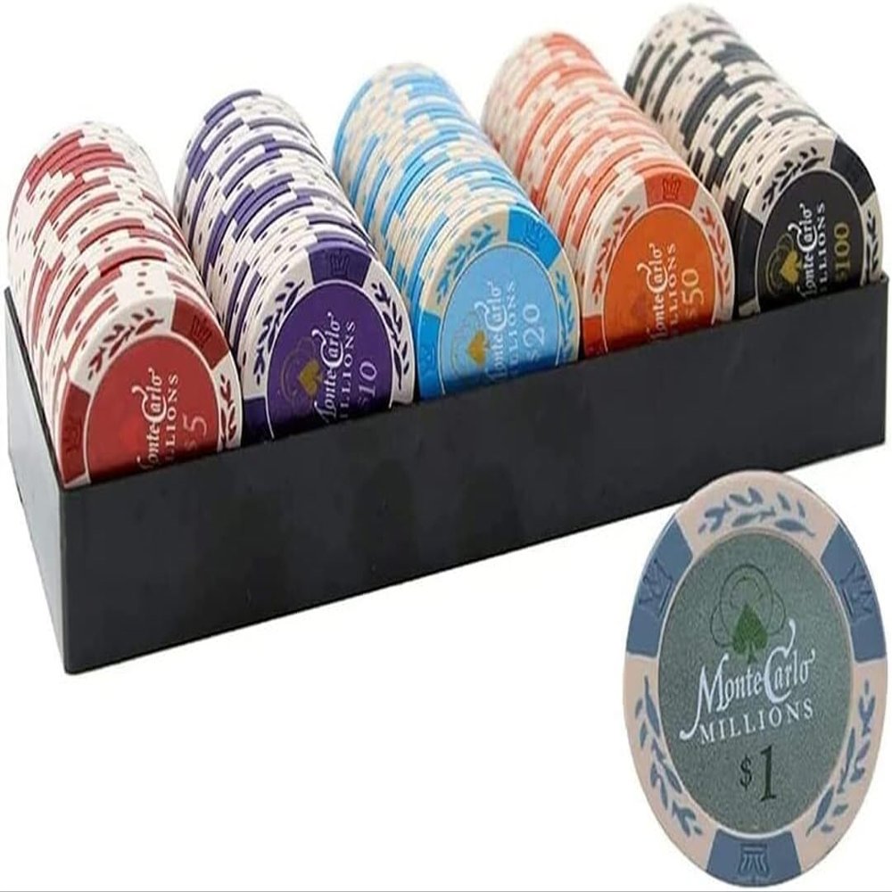 14g Poker Chips Tokens, 100 Piece Casino Chips Monte Carlo, Las Vegas Casino Number Printed Coins Counter Educational Learning Coin Chip Plaything for Children Kids ( Size : 100Pcs Milky White Wheat E