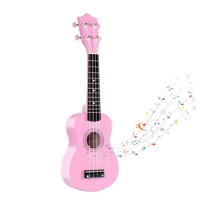 21 Inch Wooden Kids Toddler Child Children Acoustic Guitar Musical Instruments Ideal for 3-9 Year Old Boys Girls Gifts (Pink)