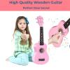 21 Inch Wooden Kids Toddler Child Children Acoustic Guitar Musical Instruments Ideal for 3-9 Year Old Boys Girls Gifts (Pink) view 3