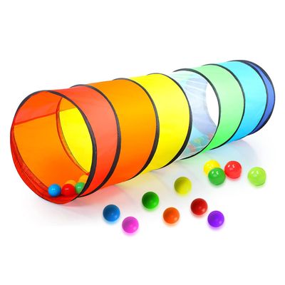Kids Play Tunnel Set for Toddlers Double Tunnels for Indoor and Outdoor Fun | Pop-Up Crawl Tunnels for Babies, Toddlers, and Pets | Easy to Set Up, Store, and Transport | Durable and Breathable