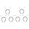 Abaodam 6pcs Silver Star Hair Hoops Glitter Hair Accessories for Boys and Girls Adults Birthday Parties Fun Headdress for Celebrations Lightweight Eye-catching Party Favors view 1