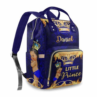 Artsadd Custom Diaper Bag Backpack for Baby Boys Girls, Personalized Name Large Nappy Nursing Orangizer Mommy Bags Waterproof Travel Daypack for Baby Shower Gifts