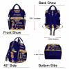 Artsadd Custom Diaper Bag Backpack for Baby Boys Girls, Personalized Name Large Nappy Nursing Orangizer Mommy Bags Waterproof Travel Daypack for Baby Shower Gifts view 3