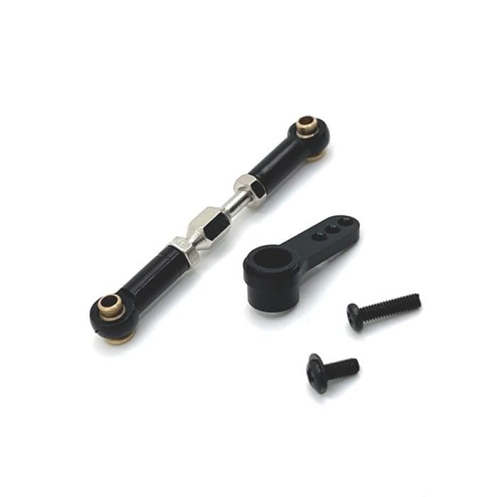 BrewJa Compatible with MJX H16 16207 16208 16209 16210 Metal 25T Servo Arm Servo Horn Steering Servo Link Rod 1/16 RC Car Upgrade Parts Accessories (Color : Black)