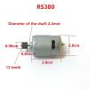 ELLANA Electric Replace 1pcs RS380 390 550 DC Motor Ride On Toys Electric Car Motor Electric Drill Chain Saw Motor 6V 12V Toy Car Motorcycle Engine Gearbox Ride (Size : 380 6V 13000RPM 12T) view 3