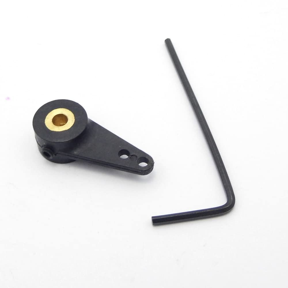 BrewJa 2PCS Nylon Servo Arm Horn Steering Rudder Arm Linkage End Tie Rod Pull Rod End for 3mm Shaft RC Boat Marine (Color : 2PCS Single arm)