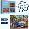 3 Pack 48 Large Piece Puzzle for Seniors Puzzles Dementia Alzheimer's Products and Activities for Elderly Large Piece Puzzles Alzheimer's Easy Puzzles Gift Memory Games for Patients, 3 Storage Bag view 2