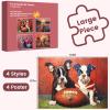 4 Pack 24 Large Piece Jigsaw Puzzles Dementia Alzheimer's Products and Activities for Elderly Seniors Puzzle Alzheimer's Cognitive Game Easy Puzzle for Adults Gift for The Elderly with 4 Storage Bag view 2