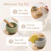 Tea Party Set for Kids, Wooden Tea Set for Little Girls and Boys, Kids Play Kitchen Accessories Toy Dishwasher Safe Tea Set for Toddler, Pretend Play Toddler Tea Set 3-5 Ideal Christmas Birthday Gift view 4