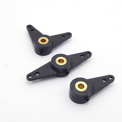 BrewJa 2PCS Nylon Servo Arm Horn Steering Rudder Arm Linkage End Tie Rod Pull Rod End for 3mm Shaft RC Boat Marine (Color : 2PCS L-Shaped arm)