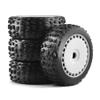 BrewJa 4pcs 116mm 1/8 RC Off-Road Buggy Tires Wheel 17mm Hex for ARRMA Typhon Talion Traxxas Redcat Team Losi Kyosho HPI WR8 HSP RC Car (Color : White) view 1