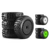BrewJa 4pcs 116mm 1/8 RC Off-Road Buggy Tires Wheel 17mm Hex for ARRMA Typhon Talion Traxxas Redcat Team Losi Kyosho HPI WR8 HSP RC Car (Color : White) view 2