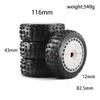 BrewJa 4pcs 116mm 1/8 RC Off-Road Buggy Tires Wheel 17mm Hex for ARRMA Typhon Talion Traxxas Redcat Team Losi Kyosho HPI WR8 HSP RC Car (Color : White) view 3