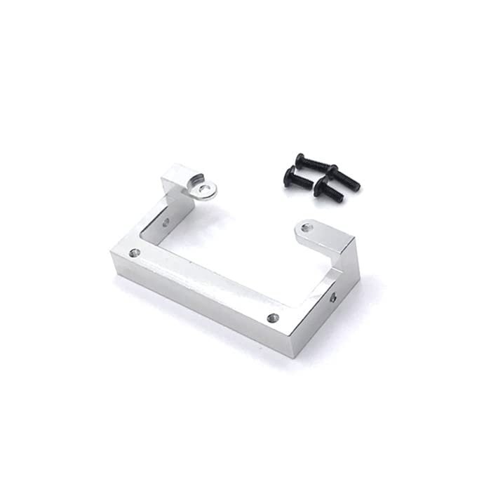 BrewJa Compatible with WPL C14 C24 C24-1 C34 B14 B24 B16 B36 MN D90 MN99S Metal Bumper Mount Bracket RC Car Upgrade Parts Accessories (Color : Silver)