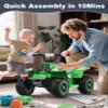 ANPABO 6V 7AH Kids ATV Ride On Toy, 4 Wheeler for Toddler w/Headlight, Forward & Reverse, Horn, Music Player, USB, MP3, Treaded Tires, Ideal Gift for Toddlers(Green) view 4