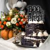 Black Glitter Boo I'm Three Cake Topper, Happy 3rd Birthday/Baby Boo, Halloween Themed Baby's 3rd Birthday Baby Shower Party Decorations view 4