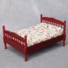 AirAds Dollhouse 1:12 Scale Dollhouse Miniatures Wood Bed Side Stand Rose case Red (Lot 3(Bed+Stand+Rose)) view 2