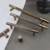 AOKLEY Light Luxurious and Contracted Solid Bronze Brass Knurled Handle Drawer Door Handle Cabinet Knobs 1Pcs (Color : T-Single Hole) view 1