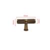 AOKLEY Light Luxurious and Contracted Solid Bronze Brass Knurled Handle Drawer Door Handle Cabinet Knobs 1Pcs (Color : T-Single Hole) view 2