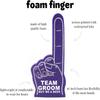 Greekgear Custom Foam Finger! Great for Bachelor & Bachelorette Parties, Athletics, Local Sport Events, Games, Parties and more - No Minimums Purple view 3