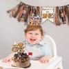 3 Pcs Highland Cow Birthday Decorations, High Chair Banner Hat Cake Topper, One Banner, First Rodeo Birthday Party Supplies view 4