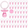 72 Pcs Baby Shower Pacifiers, 2.75 Plastic Pacifiers for Baby Shower Game, Baby Shower Decoration DIY, Gender Reveal Party Table Scatter/Baby Shower Party Favors, Pink Pacifiers Baby Shower view 1