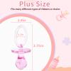 72 Pcs Baby Shower Pacifiers, 2.75 Plastic Pacifiers for Baby Shower Game, Baby Shower Decoration DIY, Gender Reveal Party Table Scatter/Baby Shower Party Favors, Pink Pacifiers Baby Shower view 2