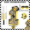 Ferraycle One Happy Dude Themed Birthday Piata Decorations Number 1 Piata Stick Blindfold Confetti 1st Birthday Party Favors Yellow Smile Face Lightning Black Backdrop for Hippie Supplies view 2