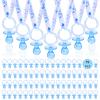 72 Cute Pacifier Necklaces for Boys & Girls - Acrylic Pacifier Necklace Set for Baby Shower Favors, Gender Reveal Party, Table Scatter or Necklace Game (Blue) view 1
