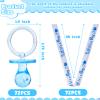 72 Cute Pacifier Necklaces for Boys & Girls - Acrylic Pacifier Necklace Set for Baby Shower Favors, Gender Reveal Party, Table Scatter or Necklace Game (Blue) view 3