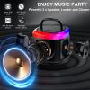 HWWR Mini Karaoke Machine for Kids: Portable Bluetooth Speaker with Wireless Microphone for Kids & Adults - Ideal Christmas Easter Birthday Gift Music Toys for Girls Boys Aged 4 5 6 7 8 9 10 11 12+ view 2