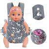 GAGAKU Toy Baby Carrier for Dolls Doll Accessory Stuffed Animal Carrier for Kids with Adjustable Straps - Gray - Deer view 4
