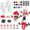 Cosweet 12 Pack Christmas Snowman Crafts Kit for Kids- Build a Snowman Kit with Air Dry Clay Xmas Stocking Stuffers Gift for Party Favors Winter Activities DIY Crafts Sewing view 1