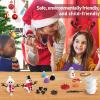 Cosweet 12 Pack Christmas Snowman Crafts Kit for Kids- Build a Snowman Kit with Air Dry Clay Xmas Stocking Stuffers Gift for Party Favors Winter Activities DIY Crafts Sewing view 2