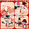 Cosweet 12 Pack Christmas Snowman Crafts Kit for Kids- Build a Snowman Kit with Air Dry Clay Xmas Stocking Stuffers Gift for Party Favors Winter Activities DIY Crafts Sewing view 4