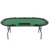 GOLINPEILO 9-Player Oval Folding Poker Table, Folding Blackjack Casino Card Game Table with 9 Black Plastic Cup Holders, Folding Leisure Game Table, Portable Casino Table 81.1" x41.7 x29.9 -AA view 3