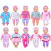 iBayda 10 Sets Doll Clothes & Accessories - Playtime Outfits with Hats and Headbands for 10/12/14 Inch New Born Baby Dolls (No Doll Included) view 1