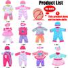 iBayda 10 Sets Doll Clothes & Accessories - Playtime Outfits with Hats and Headbands for 10/12/14 Inch New Born Baby Dolls (No Doll Included) view 2