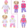 iBayda 10 Sets Doll Clothes & Accessories - Playtime Outfits with Hats and Headbands for 10/12/14 Inch New Born Baby Dolls (No Doll Included) view 4