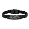 A Day Without Juggling is a Day. Braided Leather Bracelet, Juggling Engraved Bracelet, Special Gifts For Juggling from Friends, Juggling appreciation gifts, Juggling thank you gifts, Juggling teacher view 1