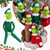 12.6'' Christmas Monster Plush Toy, Christmas Stuffed Figures Doll for Kids and Christmas Tree Home Decorations(Green) view 1