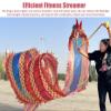 CMYUN Dragon Poi Silk Dragon Poi Dance with Head, Red Ribbon Art Dance Flag for Park Party Farm, Rainbow Dragon Poi Streamer for Gym Fitness Juggling (Size : Length - 10m/33ft) view 4