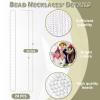 EOBOH 24PCS Bead Necklace, White Beaded Necklace Party Favors Bulk, 33" Mardi Gras Beads Necklaces, Festival Parade Throw Accessories for Mardi Gras Wedding Birthday Celebrations Decorations view 2