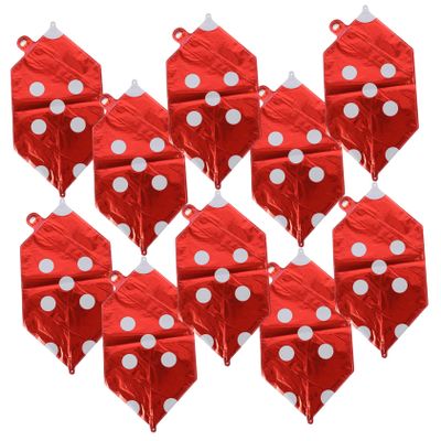 10pcs Dice Shape Foil Balloons for Theme Party Decorations Fun Birthday Supplies Unique for Memorable Events and Photo Props