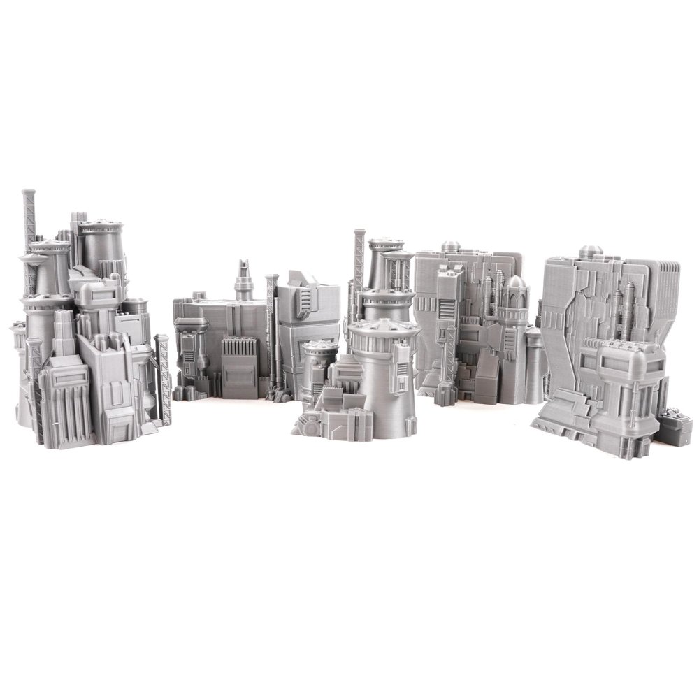 6mm Sci-Fi Cityscape Bundle 3 - Tabletop Terrain for Miniatures Games Such as Epic Battletech Adeptus Titanicus (Bundle 3)