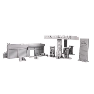 Gas Station - Tabletop Terrain by Corvus Terrain Compatible with MCP 32mm