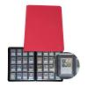 Rayvol 16-Pocket Top loader Binder, Holds 512 Top loaders 16 Pocket Top Loader Card Storage Case, 500 + Ringless Double-Sided Pockets for Cards in 3 x 4'' Top loaders -Red view 1