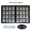 Rayvol 16-Pocket Top loader Binder, Holds 512 Top loaders 16 Pocket Top Loader Card Storage Case, 500 + Ringless Double-Sided Pockets for Cards in 3 x 4'' Top loaders -Red view 2