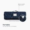 Wake In Cloud - Cot Nap Mat with Pillow and Blanket, for Toddler Kids Boys Girls in Daycare Kindergarten Preschool Pre K with Elastic Corner Straps, Spaces Stars Planet Galaxy, Navy Blue view 3